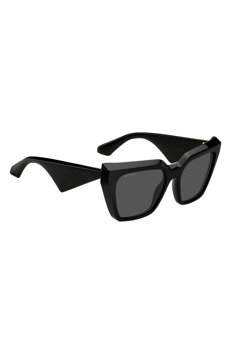 Etro 55mm Cat Eye Sunglasses, Alternate, color, Black/ Grey