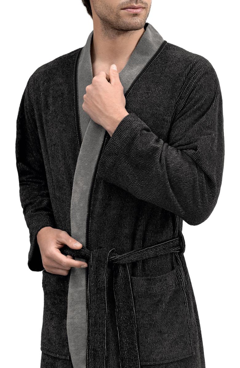 Togas Franco Men's Bathrobe, Alternate, color, Black