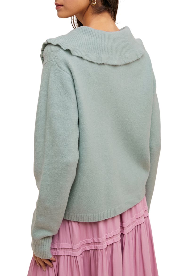 Peter Pan Collar Cardigan, Alternate, color, G MINT