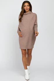 PinkBlush Funnel Neck Dolman Sleeve Mini Dress