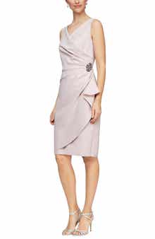 Alex Evenings Contour Collection Side Ruched Cocktail Dress
