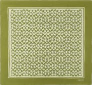 COACH Textured Signature Logo Square Silk Scarf