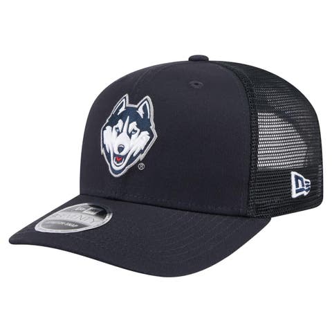 Men's New Era Navy UConn Huskies Primary 9SEVENTY Trucker Stretch-Snap Hat