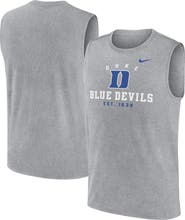 Nike Men's Nike Heather Gray Duke Blue Devils Primetime Legend Lock Up Performance Muscle Tank Top