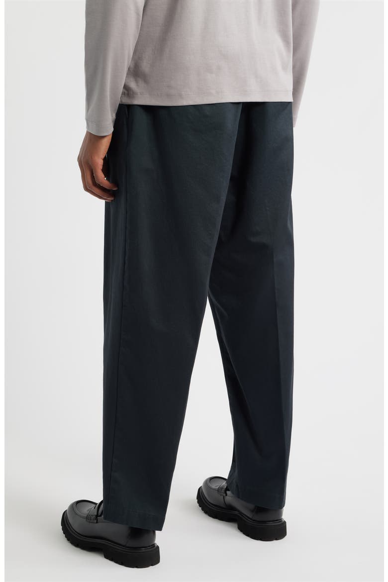Foster Pleated Twill Pants, Alternate, color, BLACK