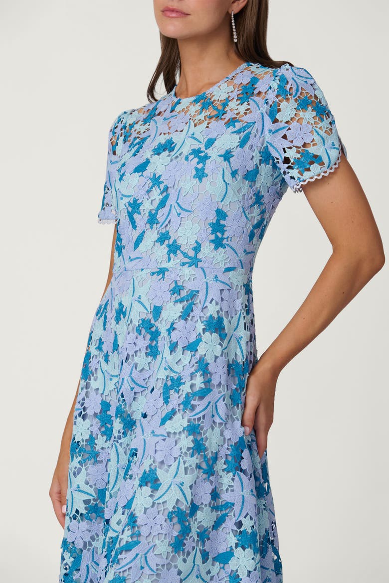 Midnight Tricolor Lace Preston Dress, Alternate, color, Light Blue/Periwinkle/Slate