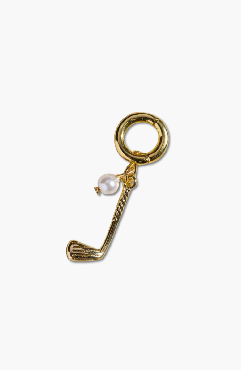 Nickel & Suede Golf Club Charm, Main, color, Gold