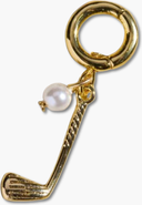 Nickel & Suede Golf Club Charm