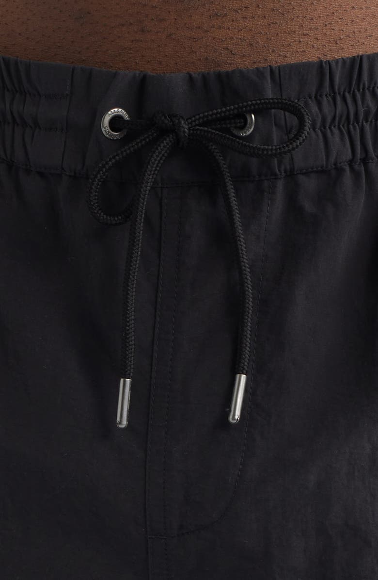 AllSaints Odyssey Logo Swim Trunks, Alternate, color, Washed Black