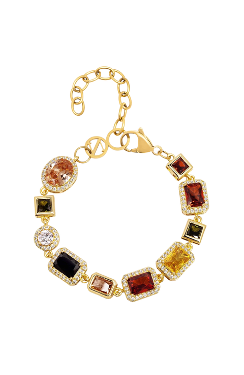 Gold Crystal Gem Bracelet