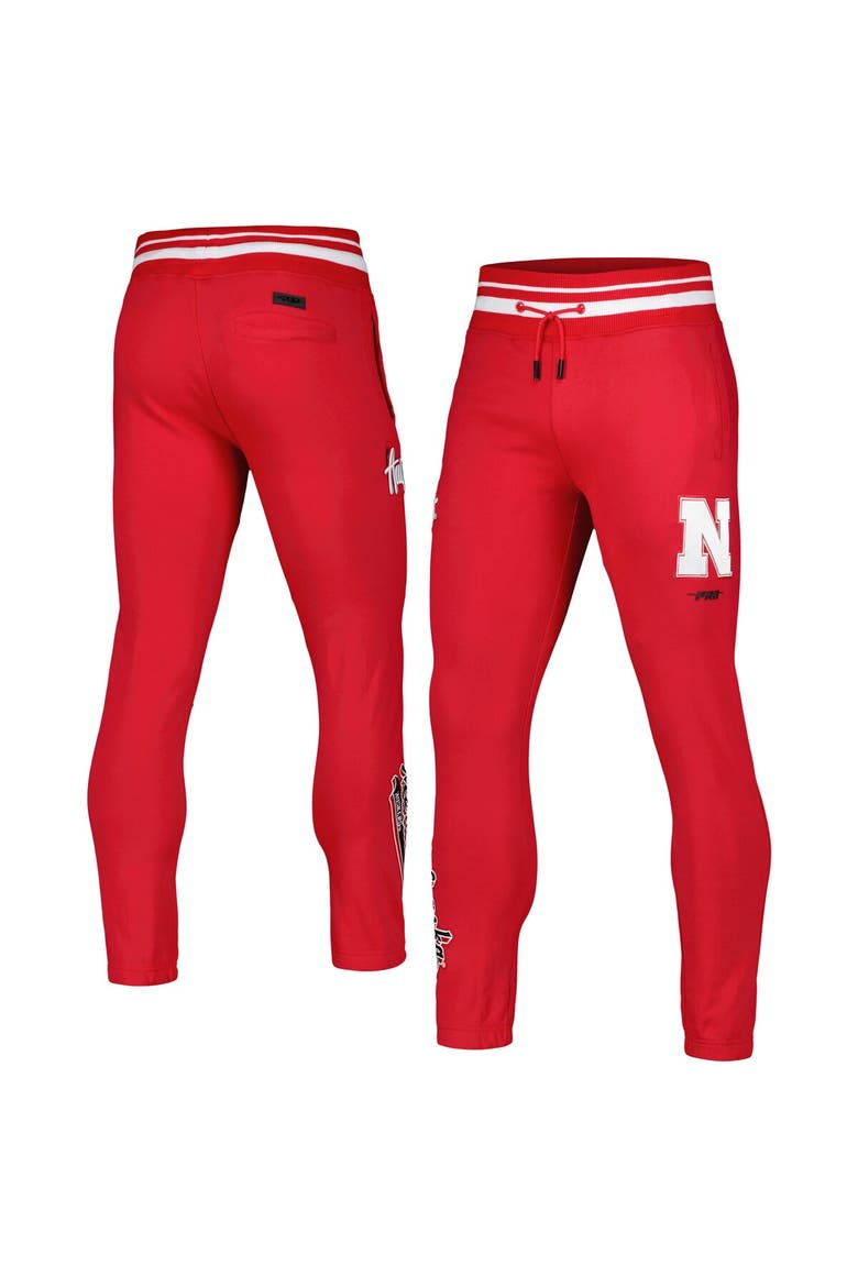 Men's Pro Standard Scarlet Nebraska Huskers Script Tail Fleece Sweatpants, Alternate, color, Scarlet