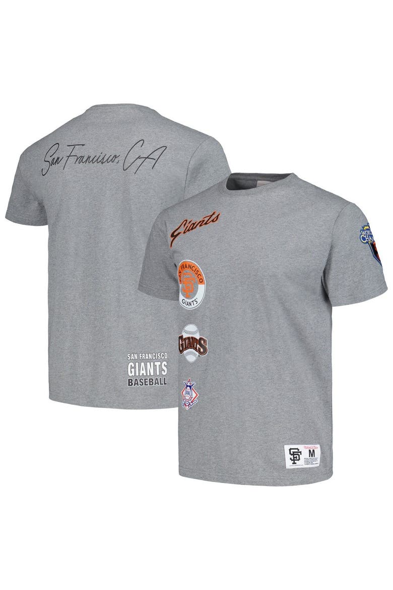 Men's Mitchell & Ness Heather Gray San Francisco Giants Cooperstown Collection City Collection T-Shirt, Main, color, Heather Gray