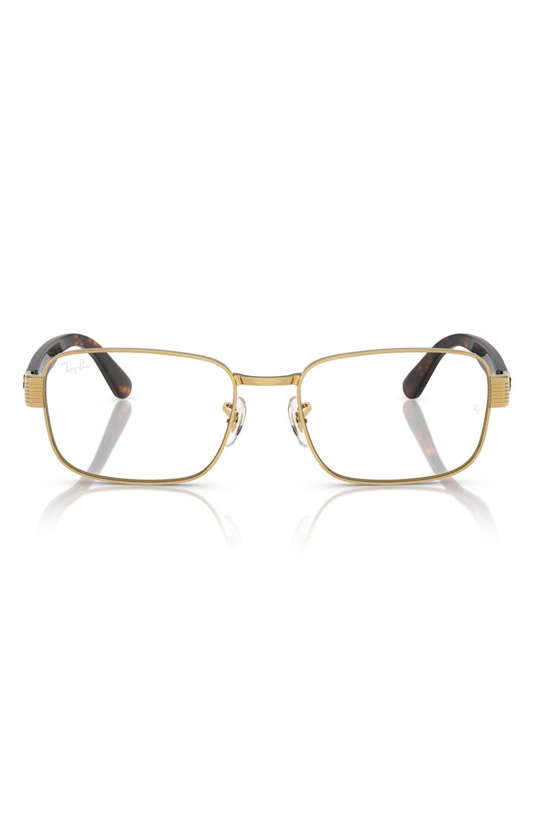 Ray-Ban 54mm Pillow Optical Glasses, Main, color, Gold Flash