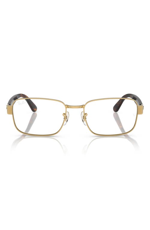 Ray Ban Ray-ban 56mm Pillow Optical Glasses In Gold Flash