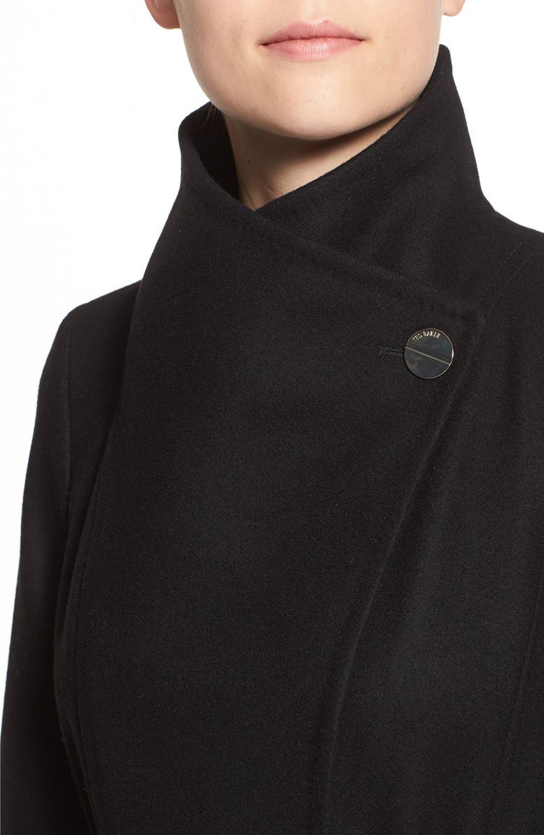 Ted Baker London 'Lorili' Funnel Neck Wool Blend Wrap Coat, Alternate, color,