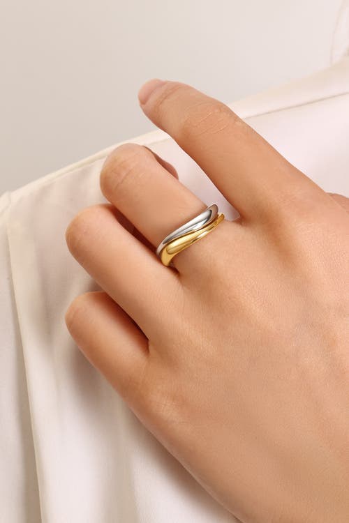 Mint & Lily Organic Stacking Ring Set In Gold