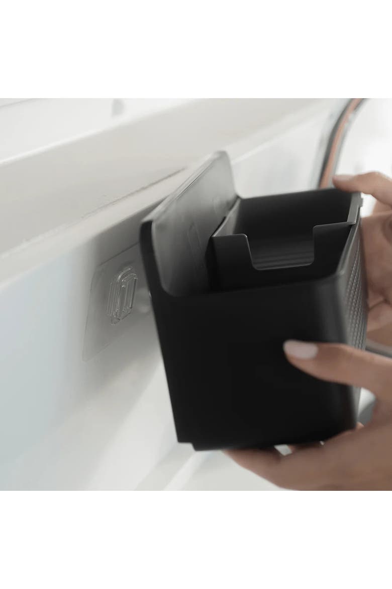 Compact Wall Mounted Sink Organizer Set with Removable Sponge Tray, Ergonomic Scrub Brush, Versatile Kitchen Storage, Alternate, color, Black