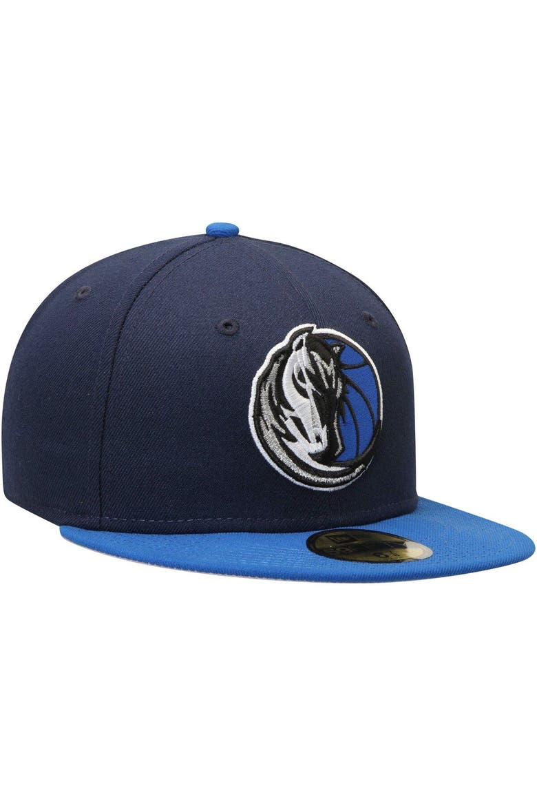Men's New Era Navy/Blue Dallas Mavericks Official Team Color 2Tone 59FIFTY Fitted Hat, Alternate, color, NAVY