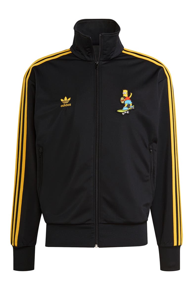 x The Simpsons Firebird Track Jacket, Alternate, color, BLACK/ SUPERYELLOW