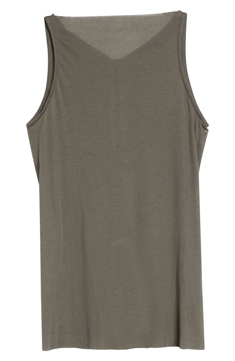 Rick Owens Raw Edge Cotton Tank, Main, color, Dust