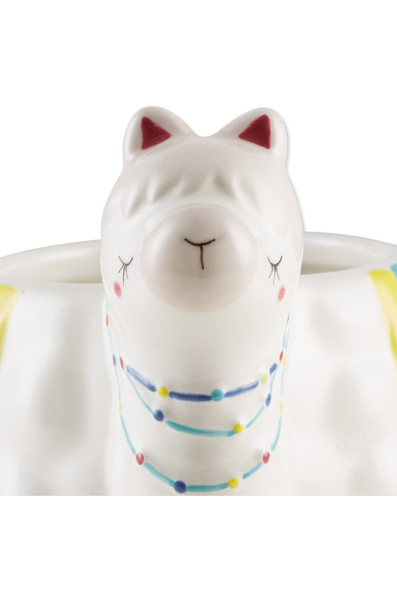 Llama Ceramic Mug Set/2, Alternate, color, White