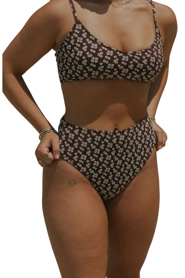 Chloe High Waisted Bottoms, Main, color, Brown