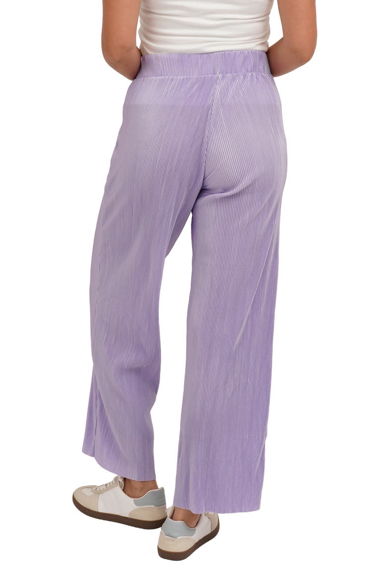 Plisse Wide Leg Pants, Alternate, color, LAVENDER