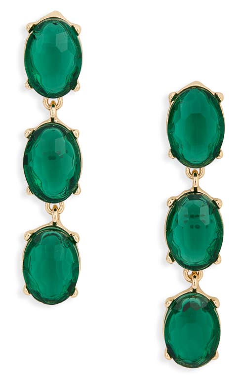 Leith Triple Drop Earrings In Green