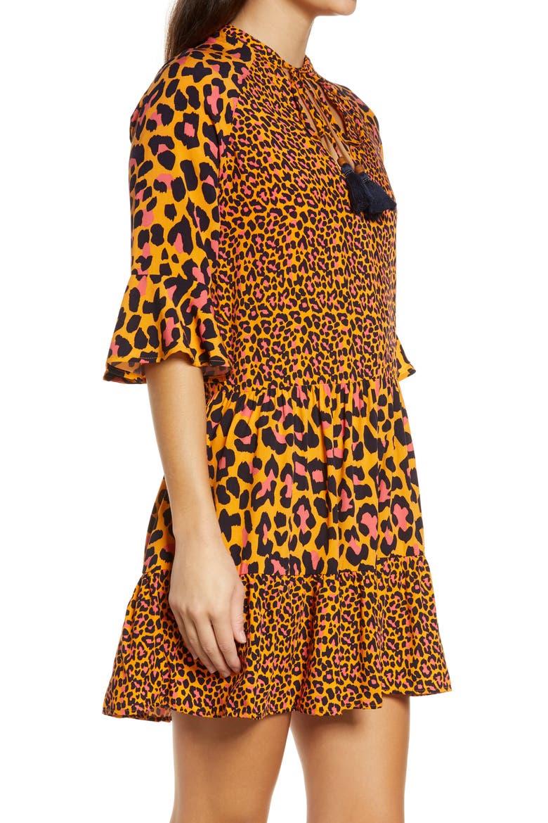Bonfire Infinite Tunic Dress, Alternate, color, ORANGE