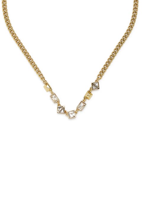 Geometric Crystal Frontal Necklace