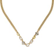 AllSaints Geometric Crystal Frontal Necklace