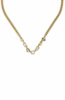 AllSaints Geometric Crystal Frontal Necklace