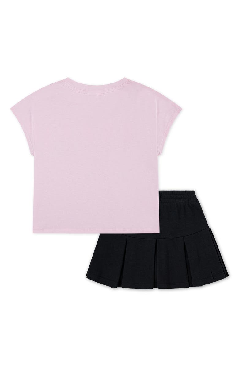 Jordan Crewneck Tee & Pleated Skirt Set, Alternate, color, Off Noir