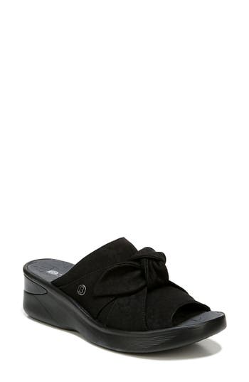 Lifestride Bzees Smile Wedge Slide Sandal In Black