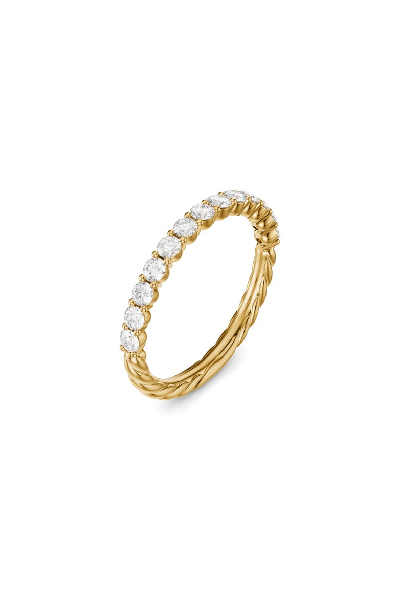 Petite Pavé 18k Gold Diamond Band Ring, Alternate, color, GOLD
