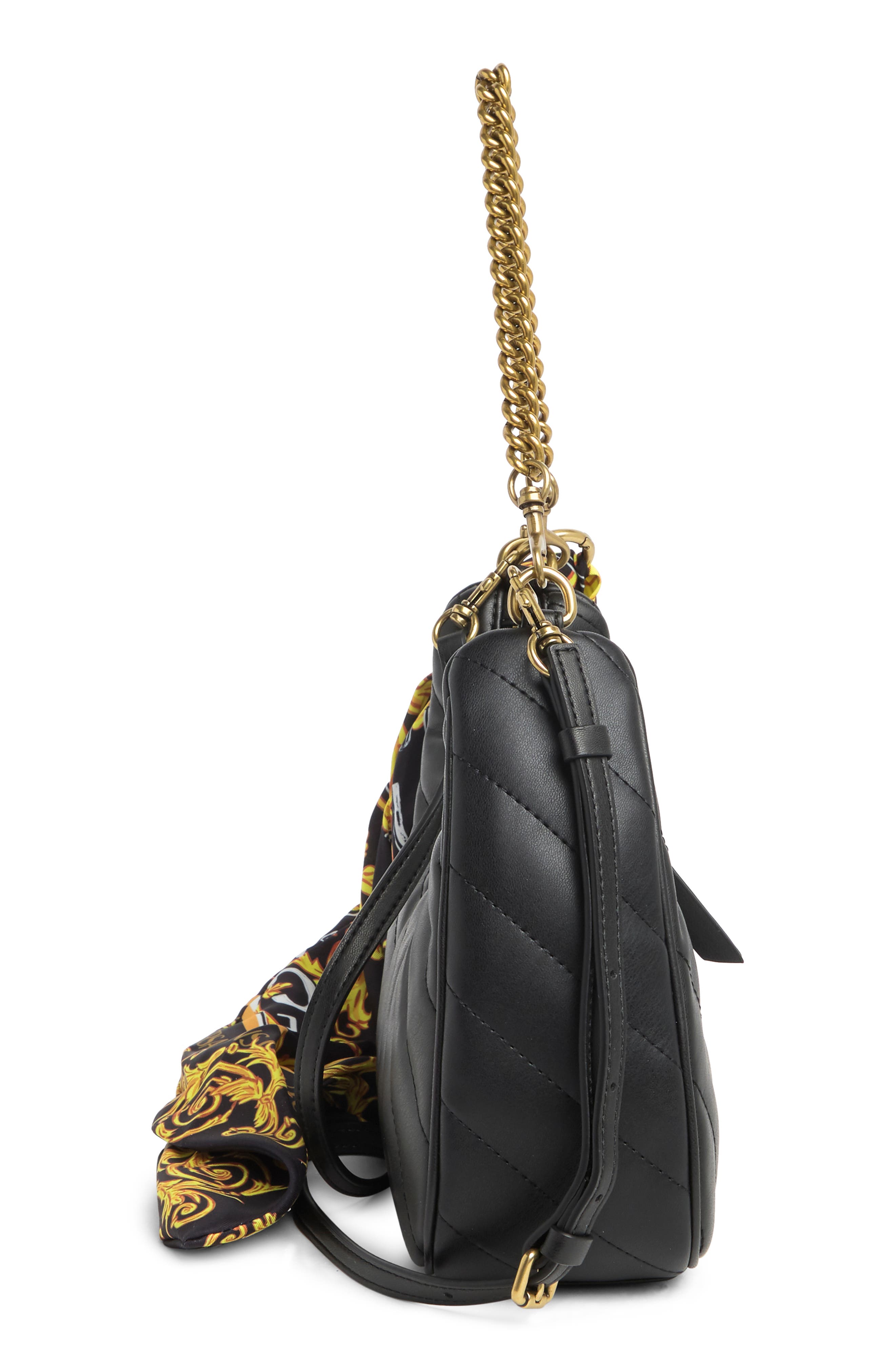 Versace Quilted Shoulder Bag, Alternate, color, 