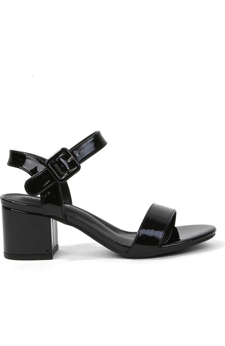 BERNESS Elisha Minimalist Block Heel Sandal, Alternate, color, Black