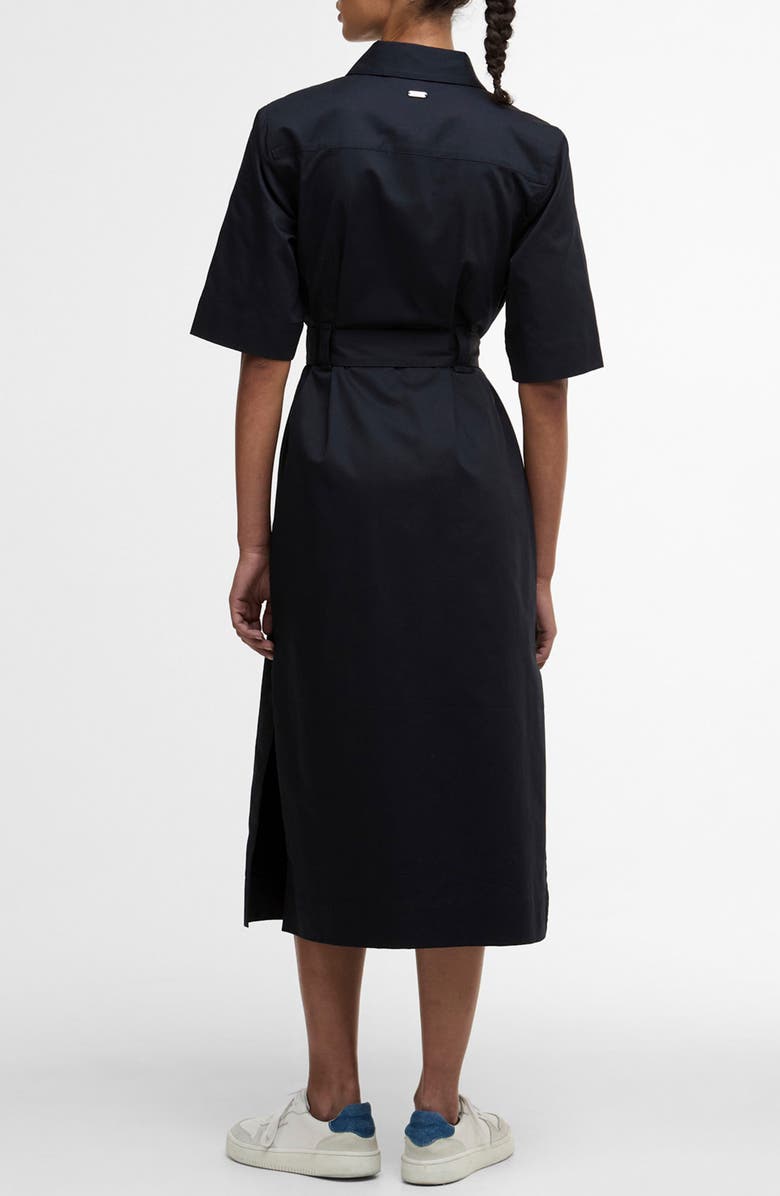 Barbour Sloane Tie Waist Midi Shirtdress, Alternate, color, Dark Navy