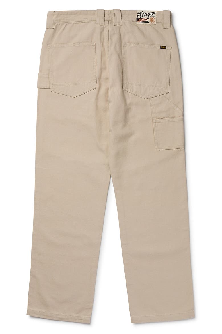Bison Cotton Canvas Carpenter Pants, Alternate, color, STONE