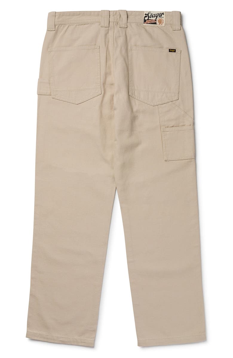 Seager Co Bison Cotton Canvas Carpenter Pants, Alternate, color, Stone