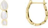 The Lovery Fine Jewelry Mother of Pearl Inside Out Hoop Earrings