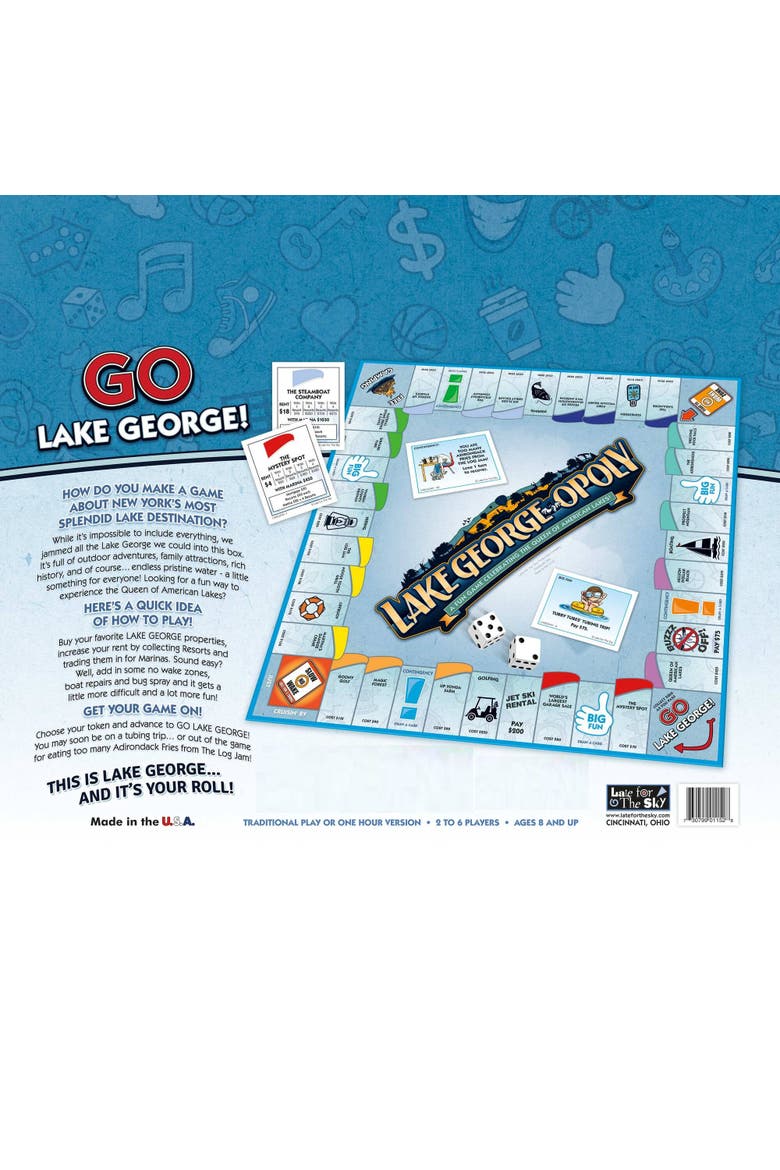 Lake George Opoly Board Game, Alternate, color, Multicolored