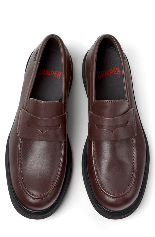 Camper Norman Leather Loafers In Brown