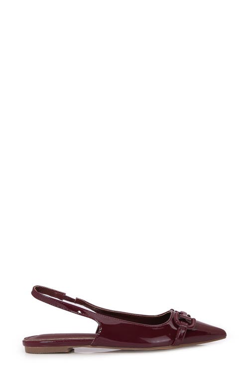 Berness Bit Slingback Flat In Burgundy