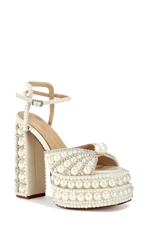 Elegant White Platform Sandals for Women