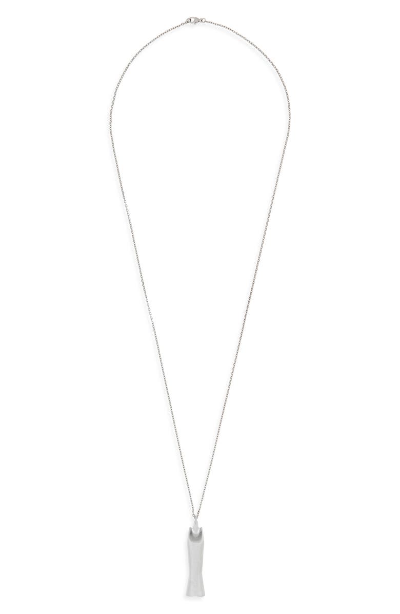 Rick Owens Sister Pendant Necklace, Main, color, Palladium