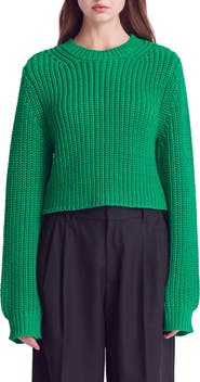 English Factory Crewneck Crop Sweater