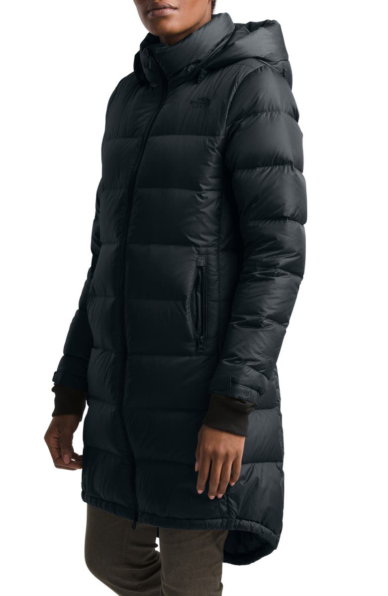 The North Face Metropolis III Water Repellent 550 Fill Power Down Hooded Parka, Alternate, color,