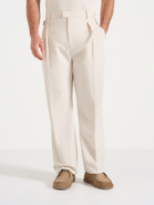 Manière De Voir Dorian Relaxed Fit Twill Pleated Linen Trousers