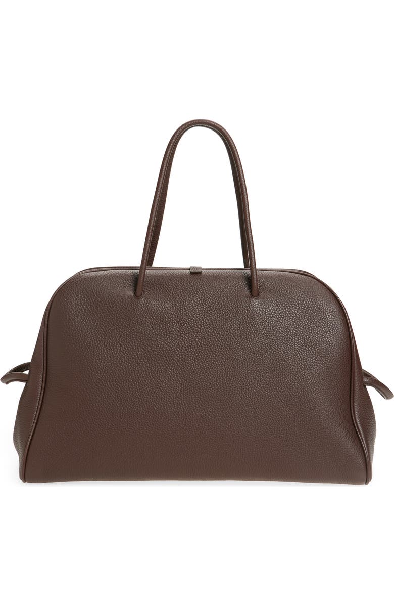 Jacquemus Le Grand Turismo Leather Bowling Bag, Alternate, color, Dark Brown 880